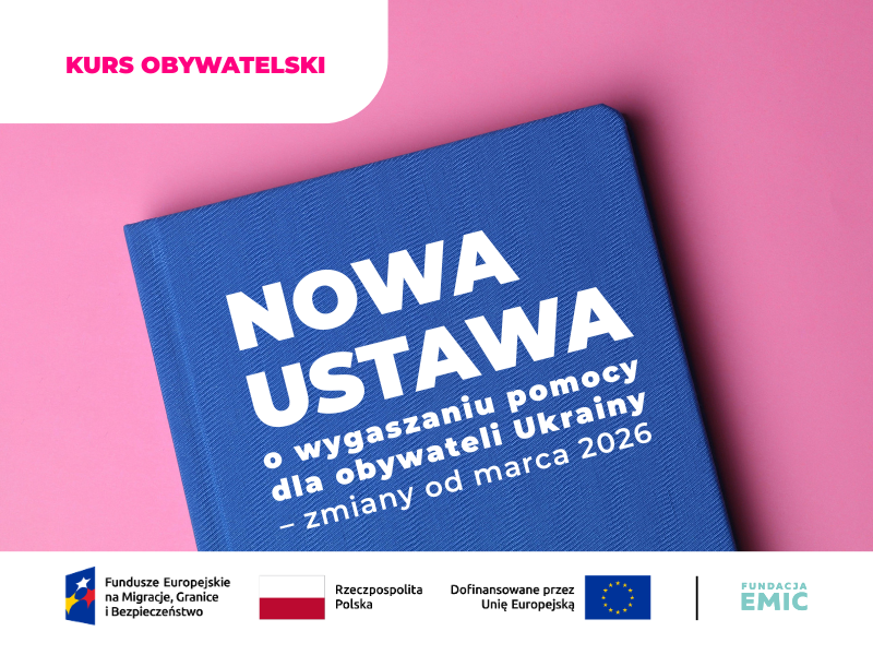 Kurs obywatelski Nowa ustawa o wygaszaniu pomocy dla obywateli Ukrainy zmiany od marca 2026 fundacja emic